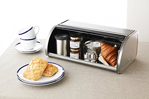 Brabantia Bread Box, Large, Brilliant Steel