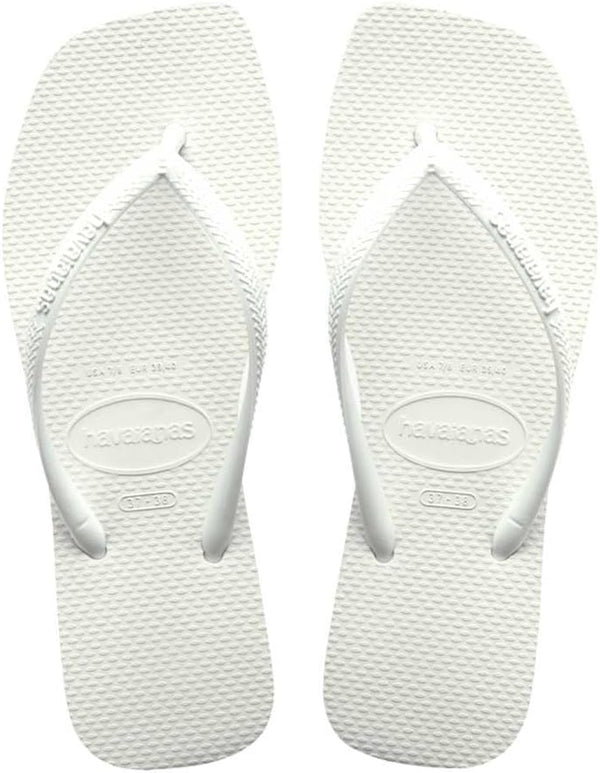 HAVAIANAS SQUARE womens Flip Flops - WHITE