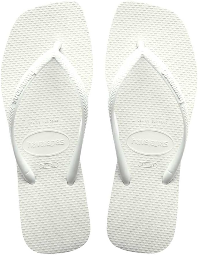 HAVAIANAS SQUARE womens Flip Flops - WHITE