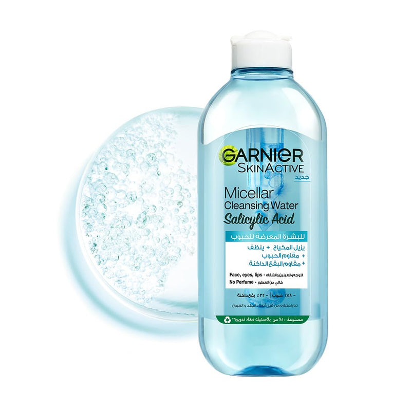 Garnier Skinactive Micellar Cleansing Water, For Acne Prone Skin, with Salicylic Acid, 400ml