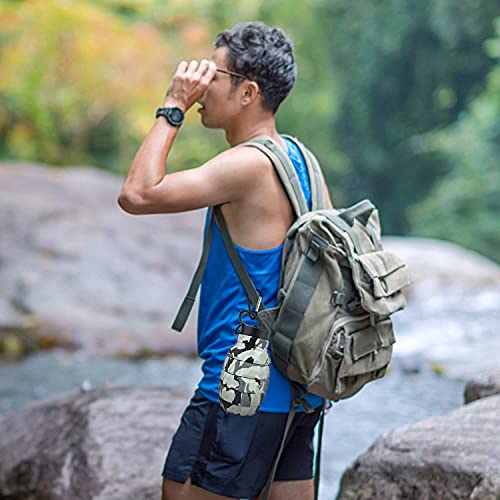 PenghaiYunfei Collapsible Travel Water Bottle18oz, Reuseable BPA Free Silicone Foldable Water Bottles for Gym Camping Hiking, Portable Leak Proof Sports Water Bottle with Carabiner (light grey)