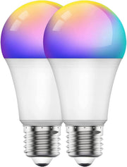 1Pcs Smart Led Bulb E27 Remote Control Color Adjustable Light Works With Amazon Alexa/Echo Google Home/Assistant Ifttt 190V/240V 10W 3000K 800Lm, Wi-Fi - 2 PACK