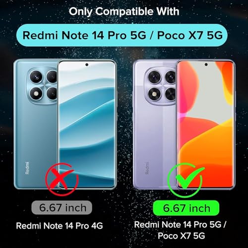 For Xiaomi Redmi Note 14 Pro 5G / Xiaomi Poco X7 Case, TPU Bumper + PC Hard Plate Clear Back Cover, Shockproof Protection Mobile Phone Case, Anti-Yellowing Slim Fit Protective Casing (Transparent)
