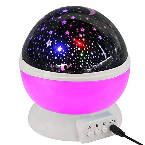 COOLBABY Girls Night Lights Star Projector,Starry Ceiling Stars Light Projector,Gifts for 2-3 Year Old,Baby Night Light Projector,Decor Lamp for Girls Bedroom Party