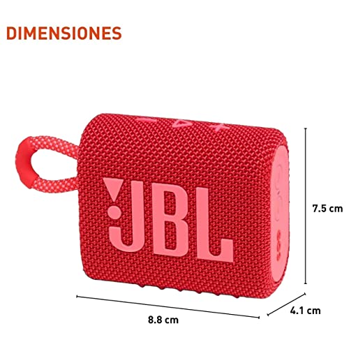 JBL Go 3 Portable Bluetooth Wireless Speaker, IP67 Waterproof and Dustproof Built-in Battery - Red - Boomph's Comprehensive Ultimate Performance Cloth Solution for Your On-The-Go Sound Experience