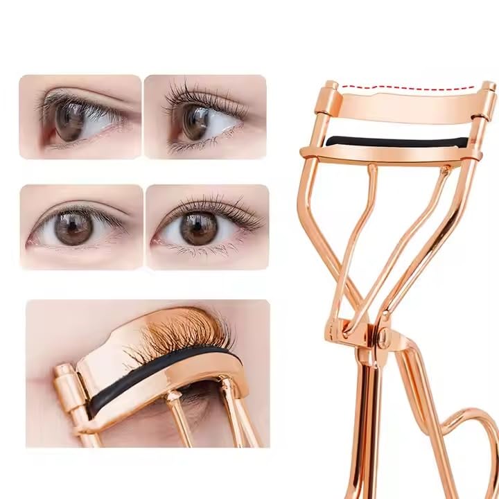 Rose Gold Eyelash Curler Clip Professional Handle Eye Curling Metal Beauty Makeup Tools Accessories