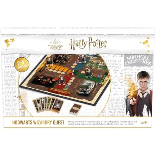 Cartamundi Harry Potter Hogwarts Wizardry Quest Board Game, Calling All Harry Potter Super-Fans! For 2 to 4 Players, Great Gift For Kids Aged 8+,