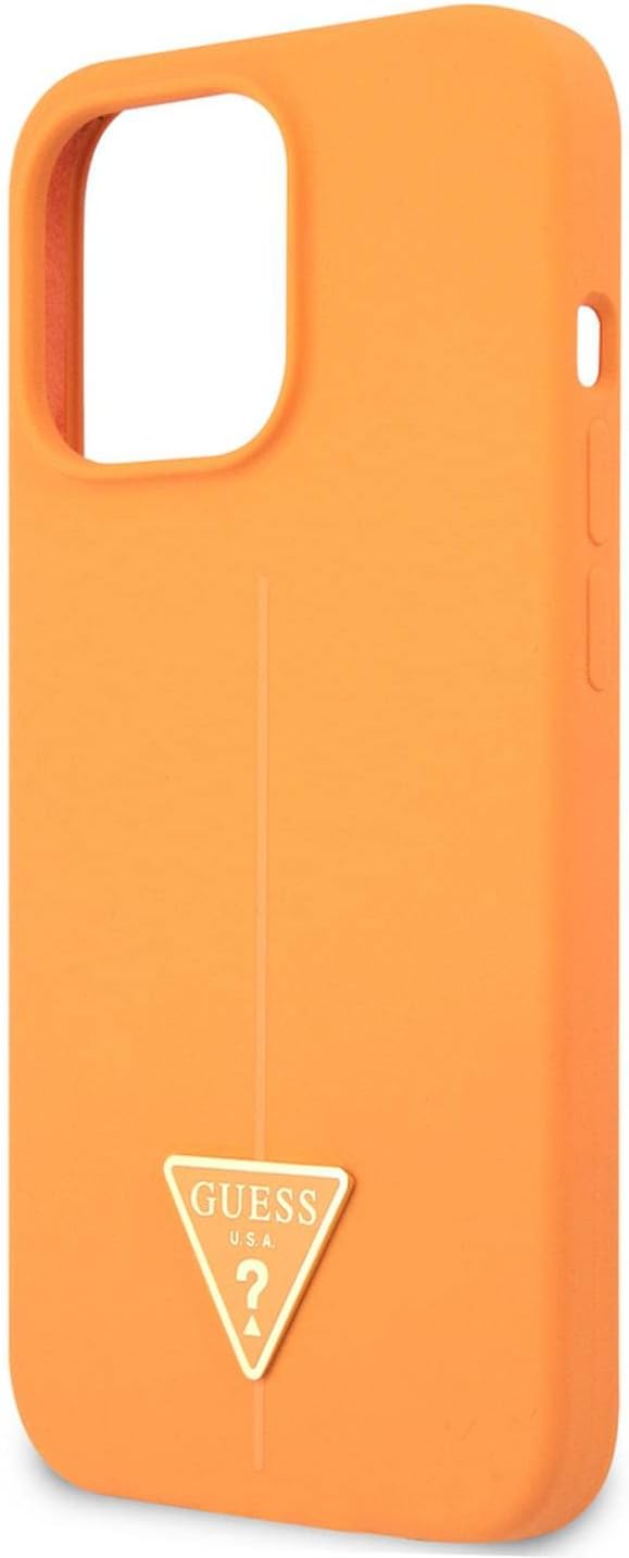 GUESS CG Mobile Silicone & Triangle Hard Case for iPhone 13 Pro - Orange