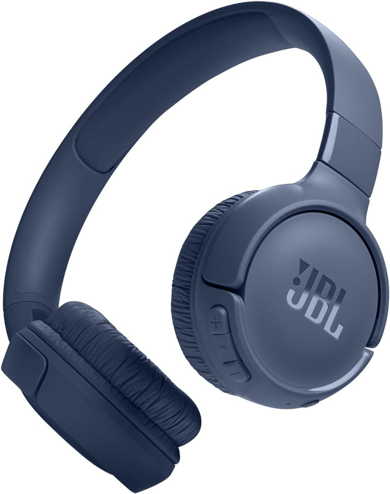 JBL Tune 520C USB-C Wired Headphones Hi-Res Audio, Pure Bass Sound, 3-Button Remote, Padded On-Ear Design Purple - JBL Tune 520BT Blue