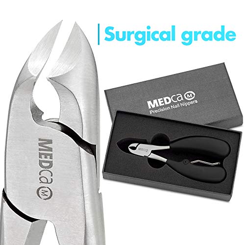 MEDca Precision Toenail Clipper Tool Premium Ingrown Toenail Cuticle Remover Trimmer Thick Toenails Nipper, Surgical Grade Stainless Steel Nail Foot Treatment for Grooming Nail Care, Pedicure Tools
