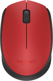 Logitech M171 Wireless MoUSe, 2.4 Ghz With USb Mini Receiver, Optical Tracking, 12-Months Battery Life, AmbidextroUS Pc/Mac/Laptop - Black - Wireless Mouse Red