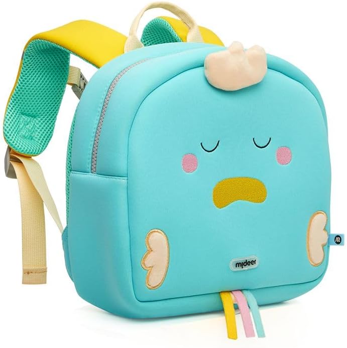 Backpack for Kids, Childrens Comfortable Picnic School Bag, Cute Animal Pattern, Gift Toddler Shoulder Bag, Water-resistant Lightweight, Nursery Preschool Boys Girls Age 3-6 Yrs - Green Duck