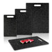 Aputue Kitchen Cutting Board, No BPA Cutting Board, 3 pcs Black Non Slip PP Marble Material Chopping Boards Sets, Non-Slip Durable Safe Cutting Boards with Grinding Area, Dishwasher Safe