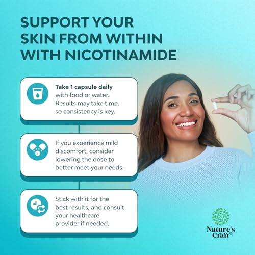 Vitamin B3 Nicotinamide 500mg Capsules - Mitochondrial Energy and Anti Aging Skin Supplement - AKA Vitamin B3 Niacin 500mg Flush Free and Niacinamide 500mg - Flush Free Niacin Supplement - 60 Count