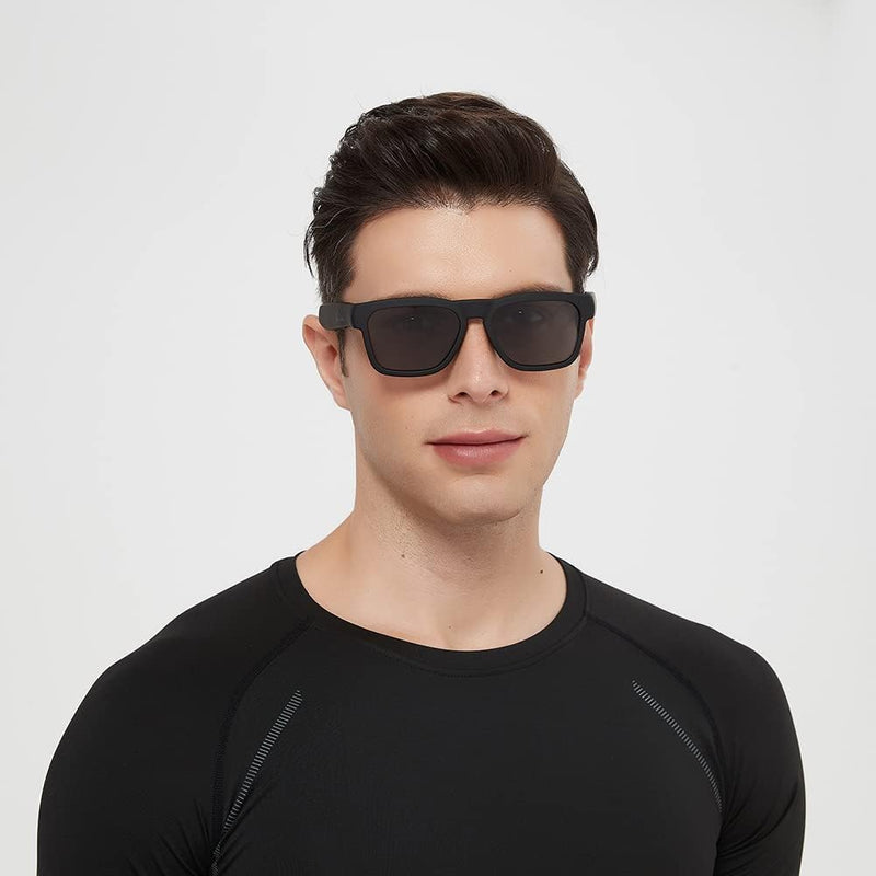 OhO sunshine OhO Bluetooth Sunglasses,Voice Control and Open Ear Style Smart Glasses Listen Music and Calls with Volume UP and Down,Bluetooth 5.0 Audio Glasses and IP44 Waterproof, unisex-adult