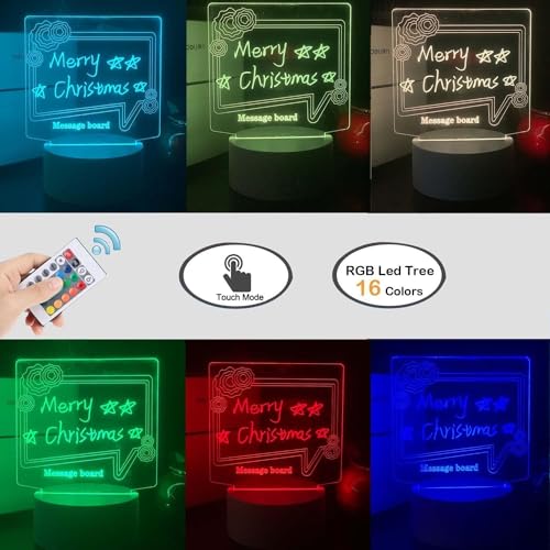 Personalized DIY Message Board Night Light, USB Powered Table Lamp with Erasable Pen and Remote Control, Office Room Desktop Decoration, Gifts for Wedding Anniversary Birthdays Gifts for Adults Kids