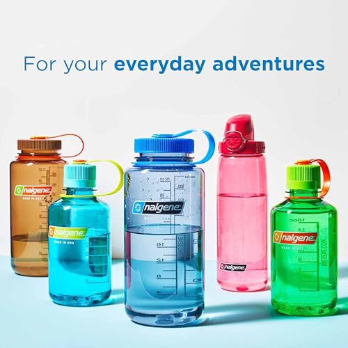 Nalgene Sustain Tritan BPA-Free Water Bottle Made with Material Derived from 50% Plastic Waste, 32 OZ, Wide Mouth, Purple