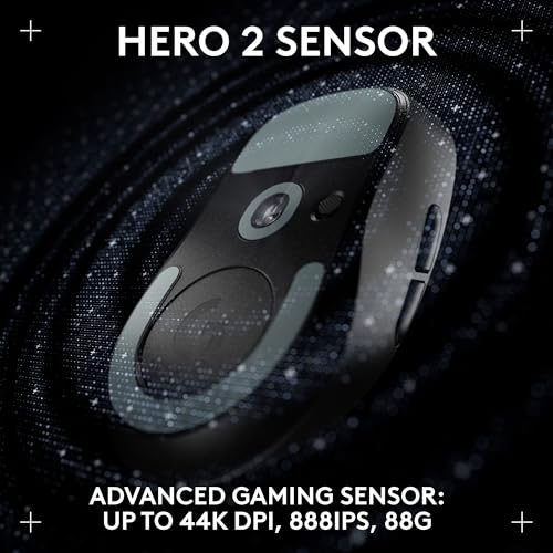 Logitech G PRO X Superlight 2 DEX Lightspeed Wireless Gaming Mouse, 60g pro-Grade Lightweight Mouse with 5 programmable Buttons, USB-C Charging, 32k DPI Sensor for PC/Mac - Black