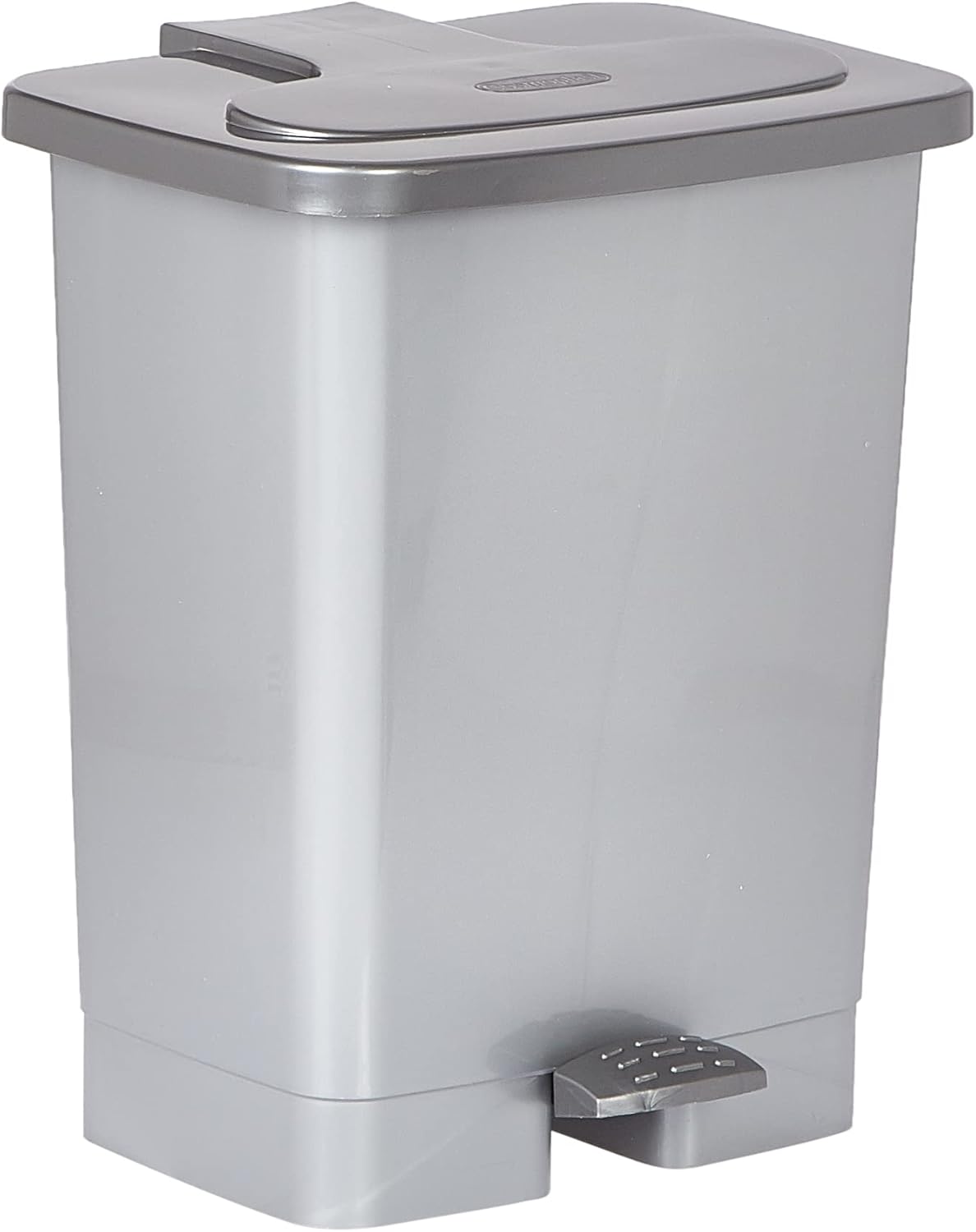 Cosmoplast 44L Step-On Waste Bin With Pedal, Pearl Silver – image 3