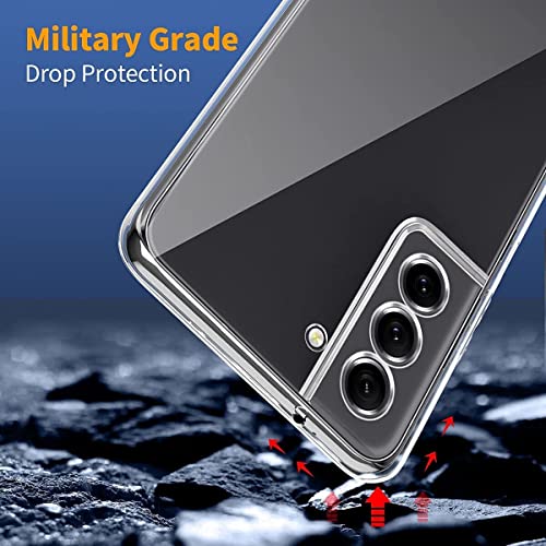Zubitech Samsung Galaxy S22 Clear Case Soft Flexible Silicone TPU Shockproof Transparent Rubber Back Cover Compatible for Samsung Galaxy S22