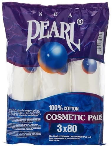 Sea Pearl Cotton Make Up Cosmetics Pads (Pack Of 3 X 80)