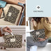 SYOSI Makeup Bag for Women, Cosmetic Pouch Travel Makeup Bag Large Capacity Canvas Makeup Bag Makeup Organizer Bag with Zipper for Women and Girls (Leopard)