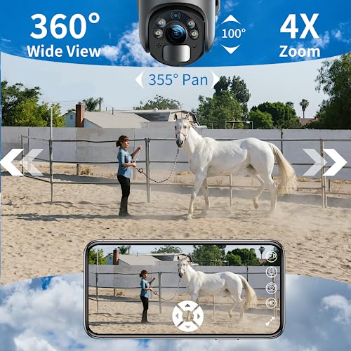 Xega 3G/4G LTE Security Camera No WiFi, 2K Super HD Solar Powered Wireless Outdoor 4G Security Camera, PIR Motion Sensor, Night Vision, 2 Way Talk, SIM Card Included