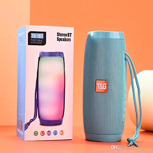 M&J Portable Wireless Bluetooth Speaker, Hi-Fi Stereo Speaker with Colorful LED Lights Built-in Mic, aUX, TF, FM Radio, Hands Free Support for iPhone, Samsung, android Smartphone, iPad, Laptop