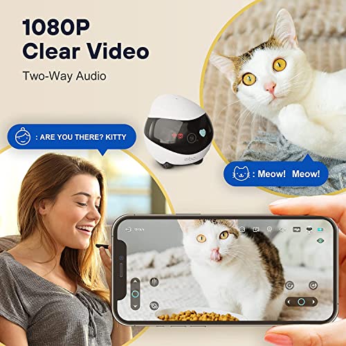 Enabot EBO SE Pet Robotic Camera with Wheels, 1080P Indoor Surveillance Camera, Auto Cruise, Two-Way Audio and Night Vision