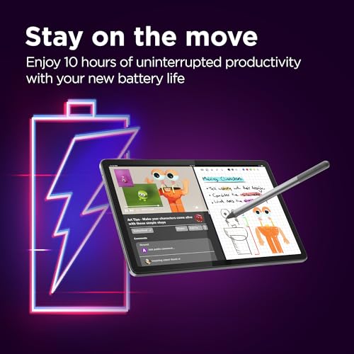 Lenovo Tab M11 with Folio Case and Pen,11" WUXGA (1920x1200) IPS 400nits Anti-fingerprint 90Hz Touch display, MediaTek Helio G88 processor, 4GB RAM, 128GB Storage, Android 13 - [ZADA0189AE]