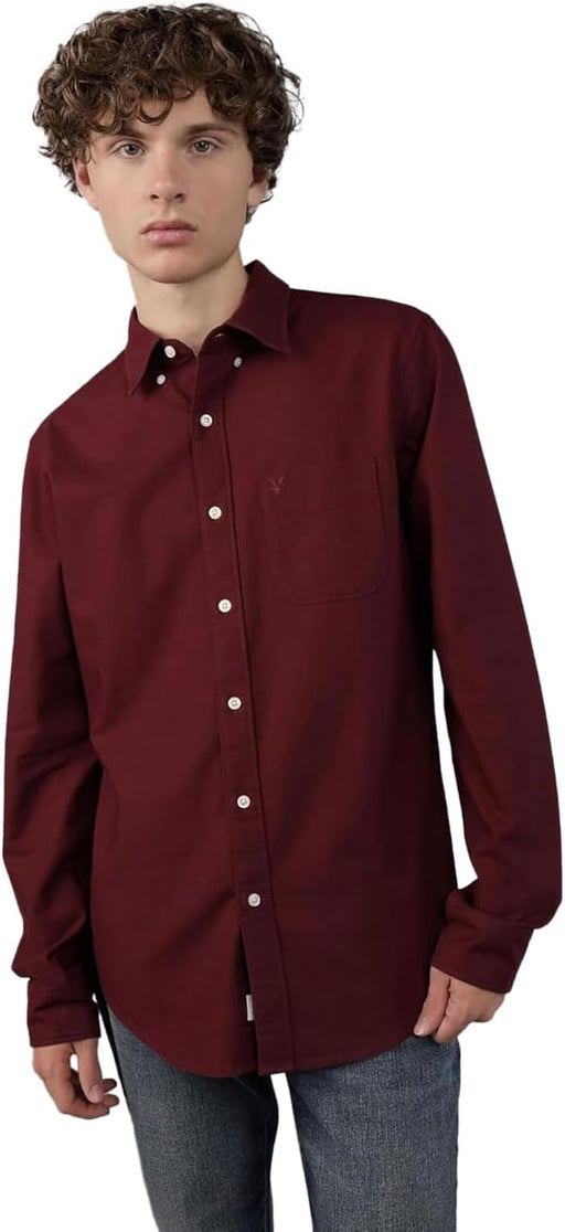 Mens Everyday Oxford Button-Up Shirt modern (pack of 1) - Burgundy