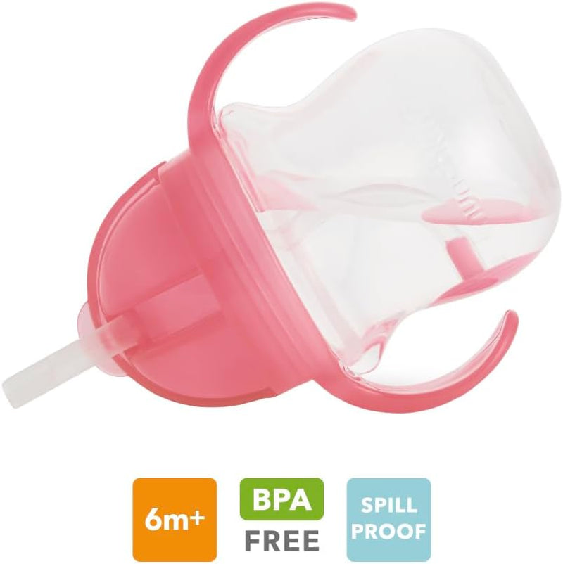 Munchkin Any Angle Click Lock Weighted Straw Trainer Cup, spill proof cup with handles, for infant/baby boys and girls, 7oz Capacity, 6 Months and above, Green