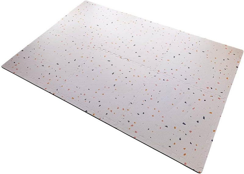 Bumble & Bird - Baby Play Mat - Motor Skills - Educational Mat - Non-Toxic EVA Foam - Waterproof - Easy to Clean - Easy to Store - 6pcs - 60cm x 60cm x 1.2cm - Terrazzo