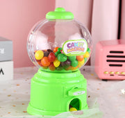 ELECDON Candy Vending Machine, Portable Children Candy Machine Plastic Mini Gumballs Dispenser Kids Kindergarten Gift, Vending Machine, Vintage Style Sweet Bubblegum Fun Toy Machine for 3 age (Green) - Green