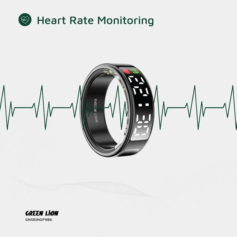 Next Store Smart Ring Pro: Health & Fitness Tracker with Digital Display, Heart Rate, Blood Oxygen (SpO2) & Sleep Monitor, Waterproof Smart Wearable for Men & Women Size 9