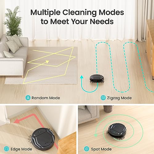 Lefant Robot Vacuum Cleaner, 2200Pa Suction, 120 Mins Runtime, App/Alexa/Google Home Control, Super Thin, Self-Charging Robot Vacuum, Ideal for Pet Hair, Hard Floor and Low Pile Carpet(M210 Pro)