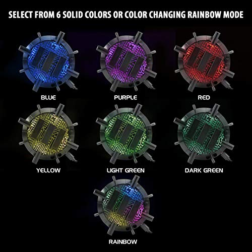 ENHANCE Pro Gaming Mouse Bungee Cable Holder 4 Port USB Hub with 7 LED Color Modes, Cable Management Support, Improved Accuracy and Weighted Design for Competitive eSports Games, Gaming Accessories