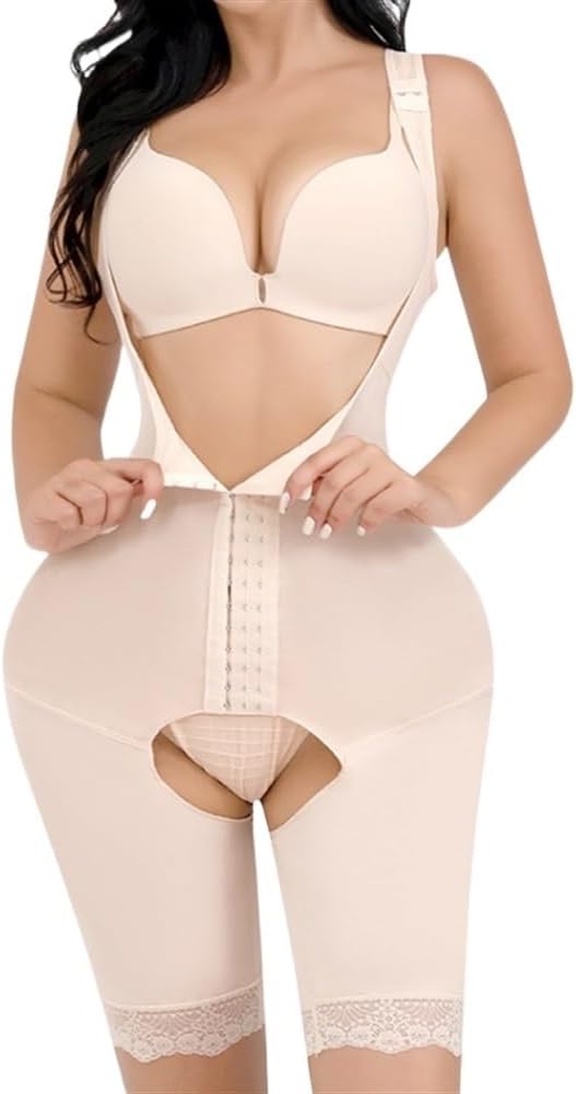 Fajas Colombianas Women's Open Bust Shapewear Thigh Reducer Body Shaper Tummy Control Corset Bodysuit With Open Crotch