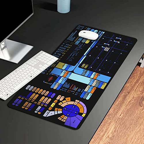 Designfullprint Trekkies Trekker Sci-fi Control Console Display Desk Mat, Large Gamer Mouse pad, Laptop Pad Mat, Game Mat, Gaming Accessories, Computer Accessories, Gaming Room Decor, SciFi Gift KMH