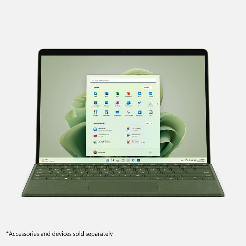 Microsoft Surface Pro 9 with 2880 X 1920 (267 PPI) PixelSense Display, Intel Core i7-1255U, Integrated graphics, 16GB RAM, 1TB SSD, Windows 11, Platinum - [QKI-00008] Device Only - Silver