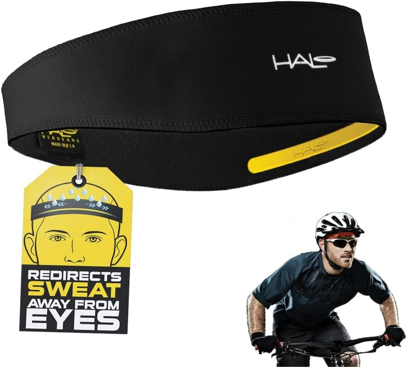 Halo Headband II Sweatband Pullover for Men and Women - Black