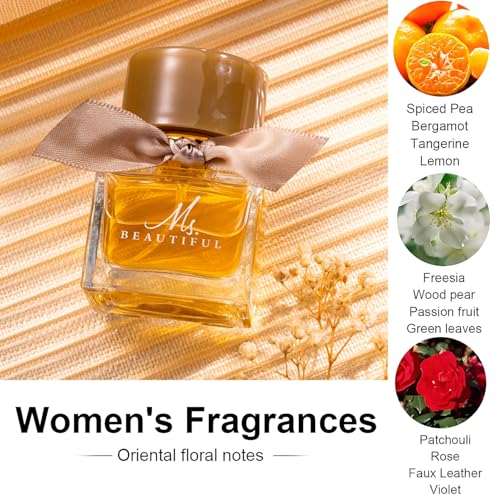 Ladies Perfume Set Eau De Parfum, Luxury Perfume Gift Set for Women, 3x30ml Long-Lasting Perfume Set for Her Birthday, Fresh Floral Fragrance Perfumes Box Gift Set for Girlfriend, Dating, Anniversary