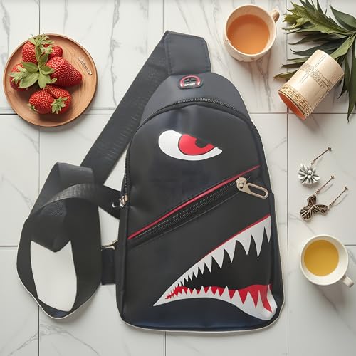 WRLDMCWLQ Shoulder Bag Sling Bag Men Small Bag Crossbody Bag Casual Bag Chest Bag For Travel Sports Running Hiking, Black, 11 * 7.8 * 4inch