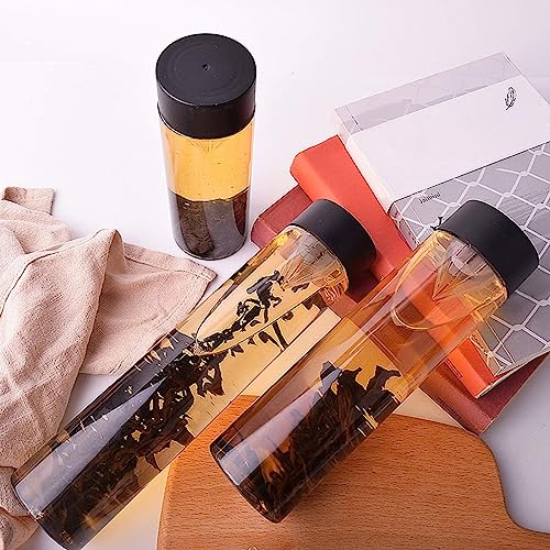 350ml Plastic Juice Bottles – 6 Pcs Clear Bottles with Caps, Reusable Empty Milk and Water Bottle for Kids, Zamzam Water, Gym, Smoothies, Fresh Juices, Protein Shakes, and Travel Use – Leak-Proof