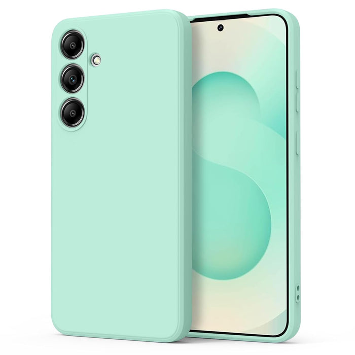 Soft Silicone Cases for Samsung Galaxy S25 Plus Cover,[Military Grade Drop Protection] [Anti-Scratch Microfiber Lining] Shockproof Slim Cover for Samsung Galaxy S25 Plus (Light Green)