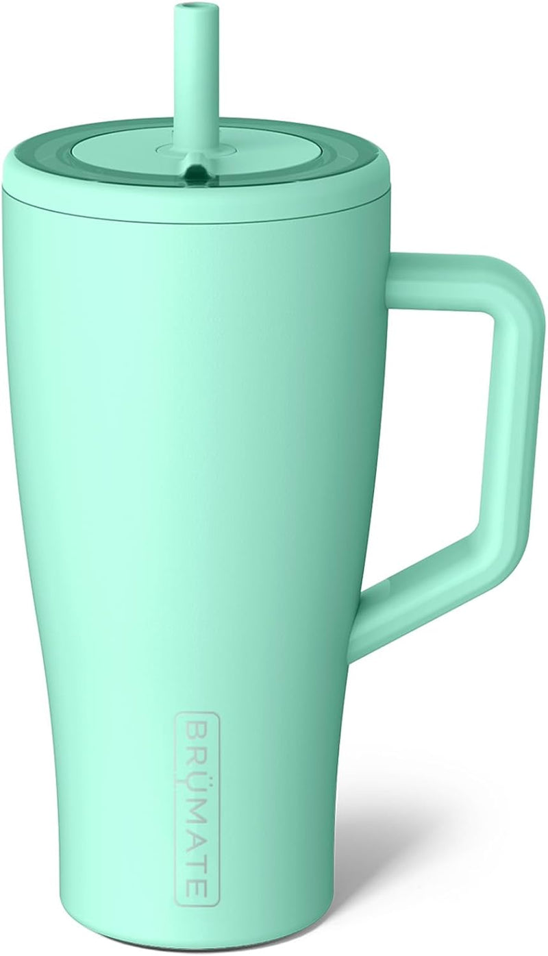 BrüMate Era 40 oz Tumbler with Handle and Straw | 100% Leakproof Insulated Tumbler with Lid and Straw | Made of Stainless Steel | Cup Holder Friendly Base | 40oz (Dune)