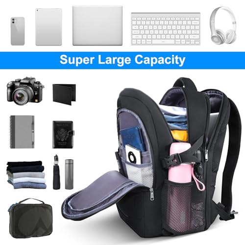 Besttravel Handgepäck Rucksack 40x20x25 für Ryanair, Reiserucksack mit 45L Kapazität, USB-Ladeanschluss, ideal für Laptops 15,6 Zoll, Perfekt für Reisen und Wochenendausflüge