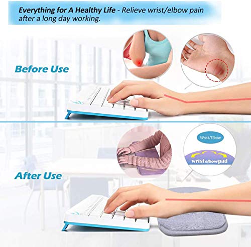 Lakobos Keyboard Wrist Rest Gaming Memory Foam Hand Palm Rest Wrist Rest Support for Office, Computer, Laptop, Mac Typing and Wrist Pain Relief and Repair