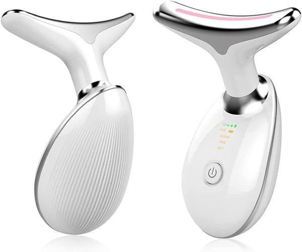 Neck and Face Firming Device, 3 Color Modes, Double Chin Reducer, Vibration Massager for Skin Tightening