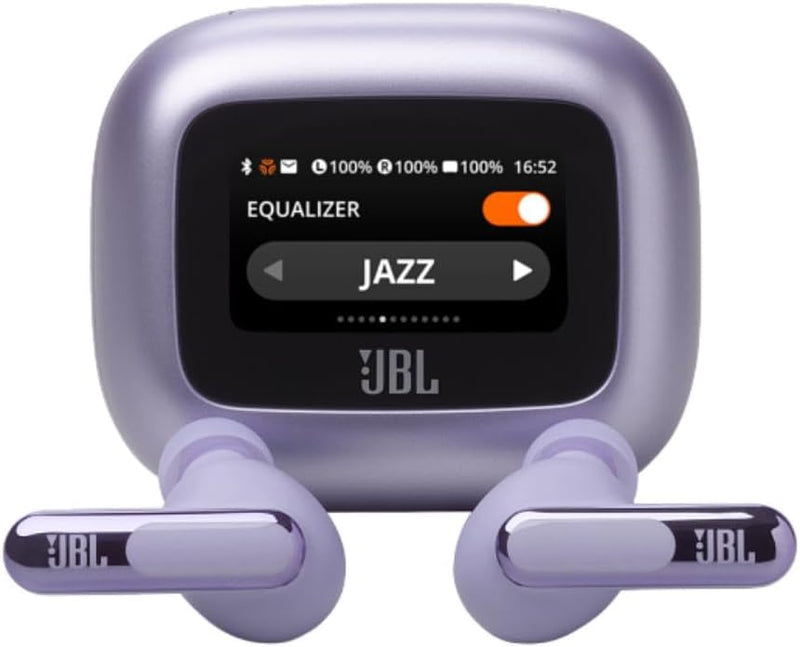 JBL LIVE FLEX 3 True wireless noise-cancelling earbuds with open-stick design and 50 hours total playback plus wireless charging, Blue
